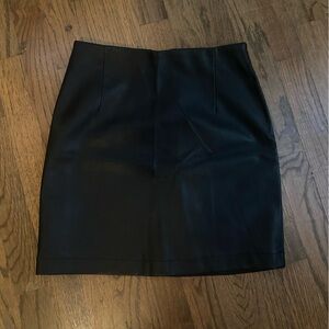 Black leather skirt